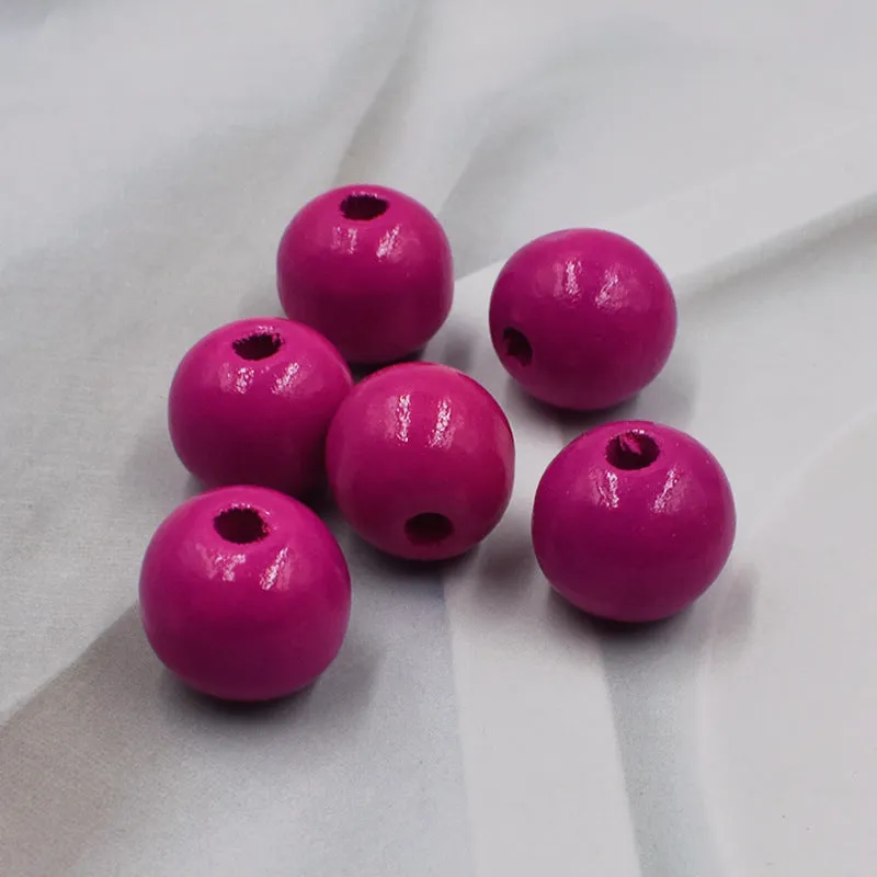 Wholesale 10PCS 16MM Colorful Hemu Wood Beads