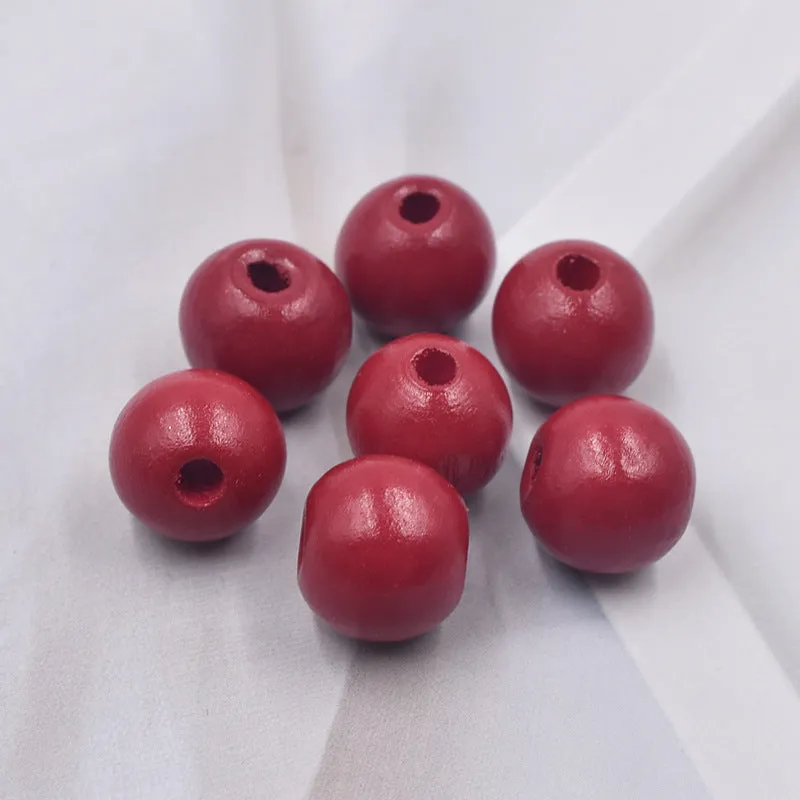 Wholesale 10PCS 16MM Colorful Hemu Wood Beads