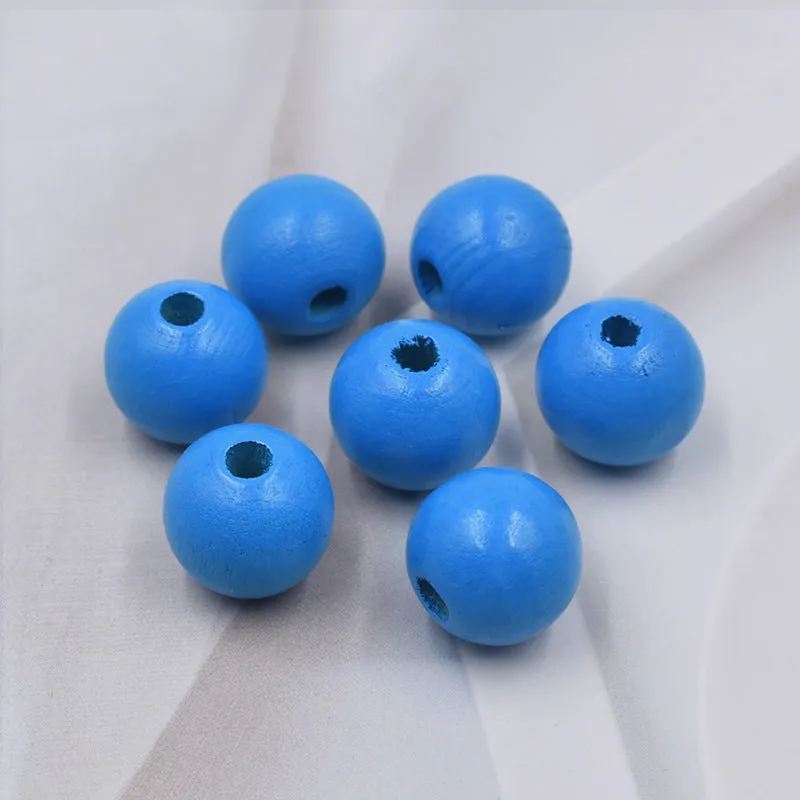 Wholesale 10PCS 16MM Colorful Hemu Wood Beads