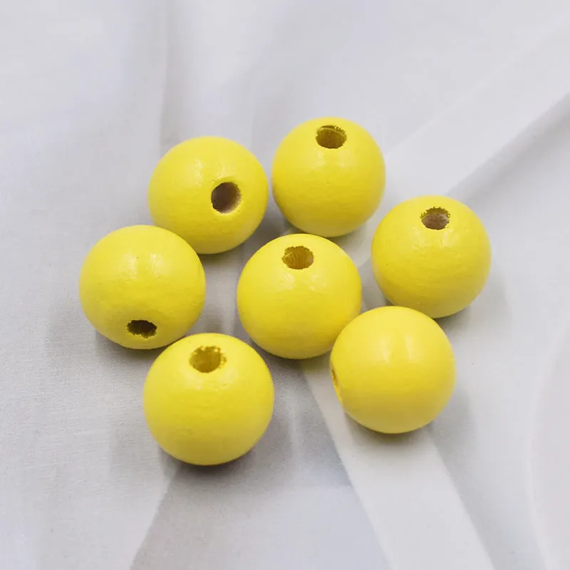 Wholesale 10PCS 16MM Colorful Hemu Wood Beads