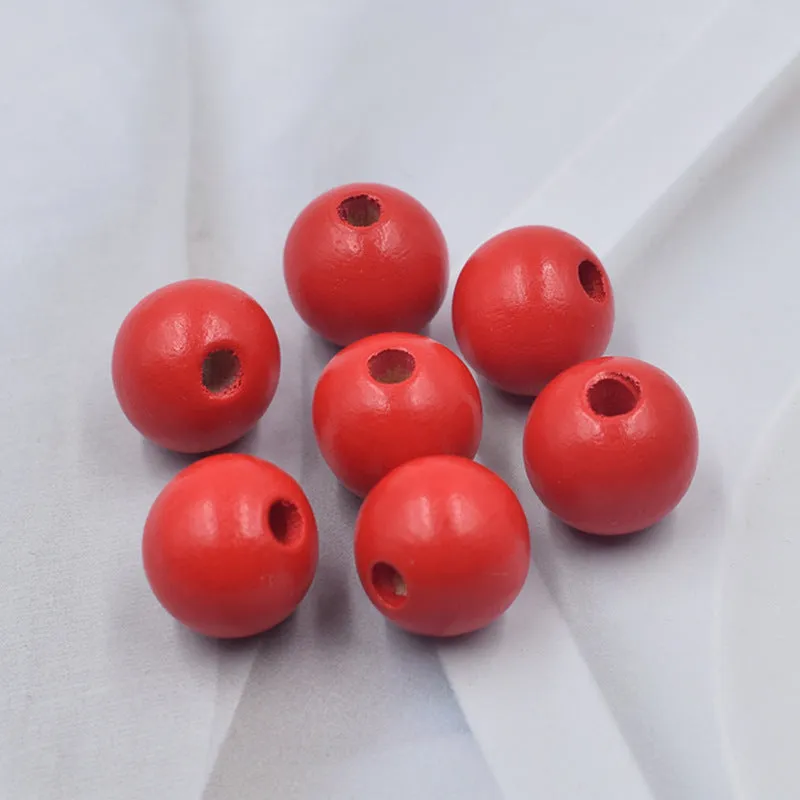 Wholesale 10PCS 16MM Colorful Hemu Wood Beads