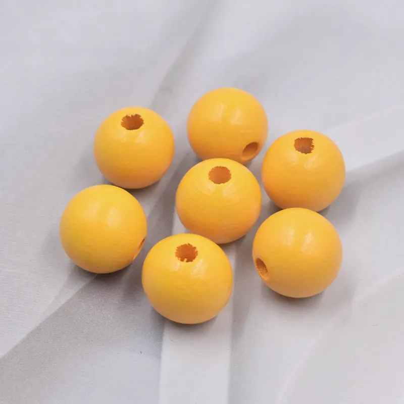 Wholesale 10PCS 16MM Colorful Hemu Wood Beads