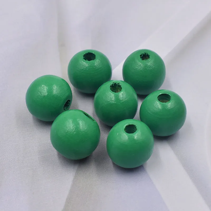 Wholesale 10PCS 16MM Colorful Hemu Wood Beads