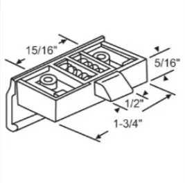 WRS Sliding Window Latch Assembly - White/Natural