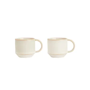 Yuka Espresso Cup, Set of 2 in Offwhite